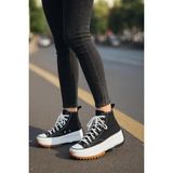 Kadın Genç Kız Çocuk Run Star Canvas Sneaker Spor Ayakkabı - Siyah