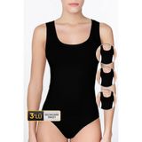 Kadın Geniş Askılı Siyah Body 761 3'lü Ekonomik Paket