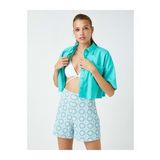Kadın Giyim Gömlek Oversize Crop Keten Karışımlı 2SAK60024PW Mint