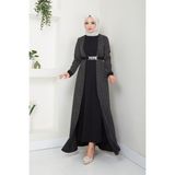 Kadın Giyim Moda Tesettür Elbise 2644 - 38 - Siyah