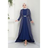 Kadın Giyim Moda Tesettür Elbise 2644 - 46 - Lacivert