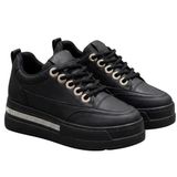 Kadın Gizli Topuklu Sneaker 8 cm Boy Uzatan Ortopedik Spor Ayakkabı Topuk Dikeni Destekli Rahat Günlük Platform Sneaker (Siyah 2, EU Ayakkabı Beden Sistemi, Yetişkin, Kadın, Sayısal, Orta, 40)