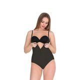 Kadın Göğüs Altı Çıtçıtlı Siyah Body Korse 9105