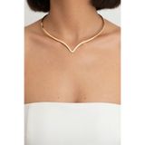 Kadın Gold Özel Kesimli Tasma Choker Kolye