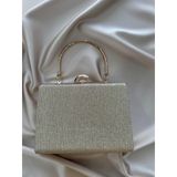 Kadın Gold Simli Abiye, Clutch Gece Çantası