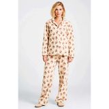 Kadın Gömlek Yaka Standart Kol Regular Kalıp Animal Desen Wellsoft Pijama Takımı