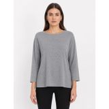 Kadın Gri Basic Salaş Triko Bluz