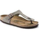 Kadın Gri Birkenstock Gizeh Bf Suni Deri Terlik Günlük Kullanım İçin Hafif ve Rahat