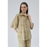 Kadın Haki Oversize Gömlek - XL
