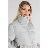 Kadın Haki Owersize Dolumlu Şişme Su Geçirmez Mont TBG069 - Gri - XL