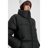 Kadın Haki Owersize Dolumlu Şişme Su Geçirmez Mont TBG069 - Siyah - XS
