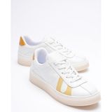 Kadın Hakiki Deri Beyaz Limon Portakal Spor Ayakkabı Sneakers Casper - Siyah