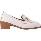Kadın Hakiki Deri Metal Tokalı Loafer Bej - Albini 26143249D