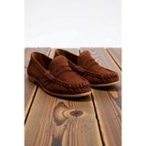 Kadın Hakiki Süet Yumuşak Makosen Loafer Bağcıksız Düz Topuklu Rahat Günlük Ayakkabı Modern Şık