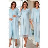 Kadın Hamile Lohusa Sabahlıklı Gecelik Pijama Takımı Seti, 2XL, Effortt7046-19804IGP27168973