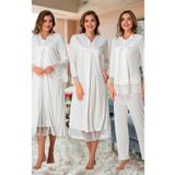 Kadın Hamile Lohusa Sabahlıklı Gecelik Pijama Takımı Seti, XL, Effortt7046-19804IGP27168967