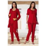 Kadın Hamile Lohusa Sabahlıklı Kısa Kollu Pijama Takımı, L, Effortt6034-19804IGP27168936