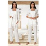 Kadın Hamile Lohusa Sabahlıklı Kısa Kollu Pijama Takımı, M, Effortt6034-19804IGP27168910