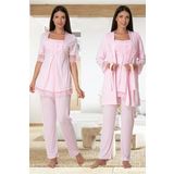 Kadın Hamile Lohusa Sabahlıklı Kısa Kollu Pijama Takımı, M, Effortt6034-19804IGP27168925