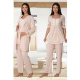 Kadın Hamile Lohusa Sabahlıklı Kısa Kollu Pijama Takımı, M, Effortt6034-19804IGP27168930
