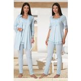 Kadın Hamile Lohusa Sabahlıklı Kısa Kollu Pijama Takımı, S, Effortt6034-19804IGP27168919