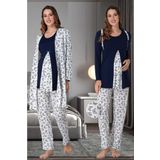 Kadın Hamile Lohusa Sabahlıklı Uzun Kollu Pijama Takımı Effort, L, Efoortt9068-19804IGP2717651