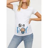 Kadın Hamile T-Shirt Model 56 - Beyaz - XL