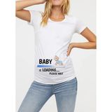 Kadın Hamile T-Shirt Model 58 - Beyaz - XL