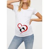 Kadın Hamile T-Shirt Model 60 - Beyaz - XL