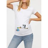 Kadın Hamile T-Shirt Model 72 - Beyaz
