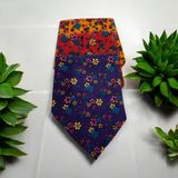 Kadın Hardal, Kırmızı ve Mor Renk Içi Çiçek Desenli %100 Koton 3'lü Bandana, Saç Aksesuarı - Açık Mavi - Standart