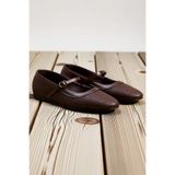 Kadın Hasır Dokulu Mary Jane Babet Bantlı Kare Burunlu Düz Topuklu Günlük Rahat Ayakkabı Modern