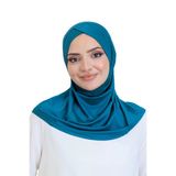Kadın Hazır Türban Çapraz Tek Parça Pratik Namaz Başörtüsü Turkuaz