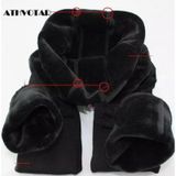 Kadın Içi Polar - Peluş Yüksek Bel Fit Termal Tayt SiYAH