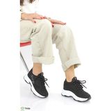Kadın Içten Gizli Dolgu Topuk Triko Yazlık Spor Ayakkabı FR5Y/S520 - Siyah