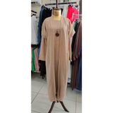 Kadın Ikili Yelekli Tam Boy Kimono Tesettür Takım - 0019 Bej - 38
