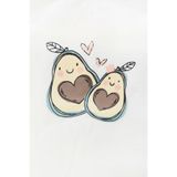 Kadın İnce Askılı Baby Overloklu Avokado Desenli Crop Top Şortlu Pijama Takımı Çok Renkli M