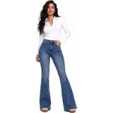 Kadın Ispanyol Paça Fit Jean Pantolon BGL-ST05451 - Mavi - 31
