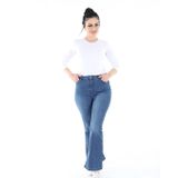 Kadın İspanyol Paça Kot Pantolon (52, Açık Mavi)