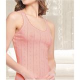 Kadın Jakarlı Geniş Askılı Pamuklu Atlet 1'li Paket - L - XL - Pembe