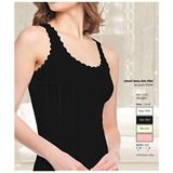 Kadın Jakarlı Kalın Askılı Siyah Atlet 6'lı Paket - 2XL - Beyaz