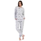 Kadın Jakarlı Uzun Kol Gri Pijama Takım C2T3N0O204 GRİ XL
