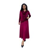 Kadın Kadife Bluz (Bordo, S-M)