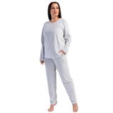 Kadın Kadife büyük Beden Uzun Kol Pijama Takım, 403086