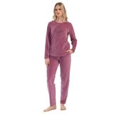 Kadın Kadife Uzun Kol Pijama Takım, 403080