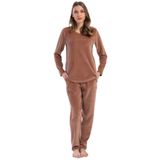 Kadın Kadife Uzun Kol Pijama Takım, 403093