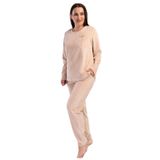 Kadın Kadifebüyük Beden Uzun Kol Pijama Takım, 403089