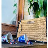 Kadın Kağıt İp Clutch Çanta
