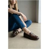 Kadın Kahve Loafer Ortopedik Taban Yeni Sezon Aksesuarlı Günlük S600 Kahverengi 40