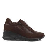 Kadın Kahverengi Dolgu Topuklu Nubuk Deri Sneaker